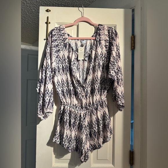 NEW Eberjey Revolve Rumba Reed Romper Pink Tie Since Small/Medium NWT - Picture 3 of 7